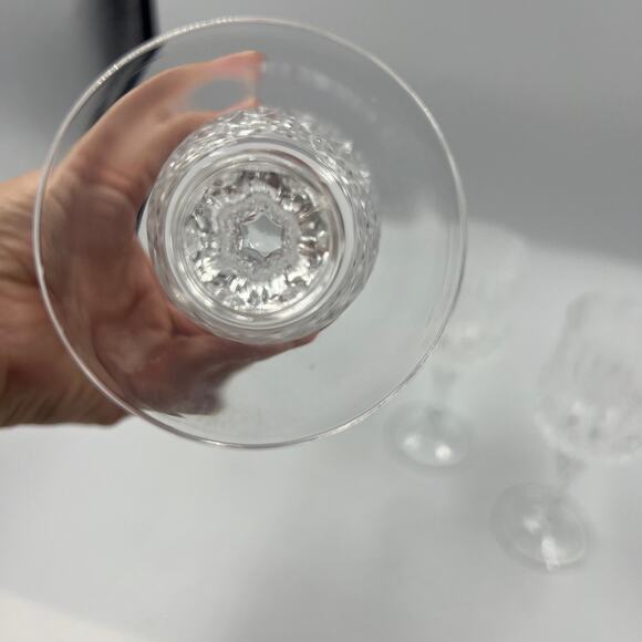 Vintage Luminarc Arc International Wine Cordial Glasses 3 Piece Clear Crystal - Picture 8 of 9